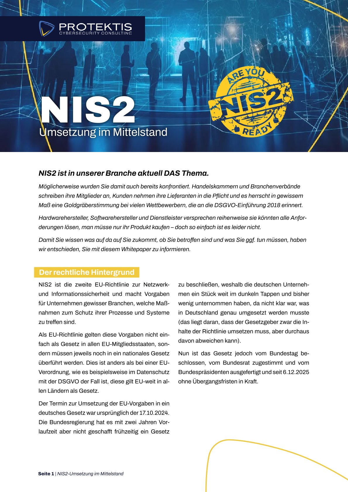 NIS 2 Whitepaper Screenshot